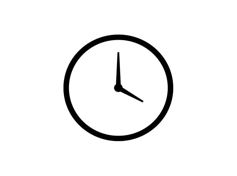 icone su sfondo trasparente dell'orologio con contorno nero